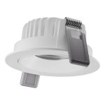 Ledvance Faretti LED Adjust Aluminium Bianca 8W 680lm 36D - 930 Luce Calda -  | Ritaglio 83mm - IP20 - Miglior Resa Cromatica - Dimmerabile