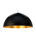Eglo Luce Pendente Gaeta 1 Acciaio Nero Oro | IP20 - Adatto per 1x E27 