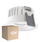 Confezione Multipack 10x Ledvance LED  SPOT FIX Aluminium  8W 680lm 36D - 930 Luce Calda -  | Ritaglio 68mm - IP44 - Miglior Resa Cromatica -  Dimmerabile