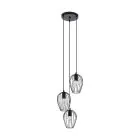 Eglo Luce Pendente Newtown Acciaio Nero | IP20 - Adatto per 3x E27 
